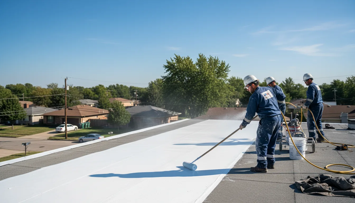 Commercial roof coating in Schoolcraft, MI near me